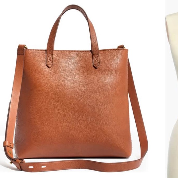 Madewell Handbags - Madewell Small Transport Leather Crossbody Tote